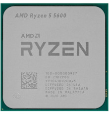 Процессор AMD Ryzen 5 5600 [AM4, 6 x 3.5 ГГц, L2 - 3 МБ, L3 - 32 МБ, 2 х DDR4-3200 МГц, TDP 65 Вт]